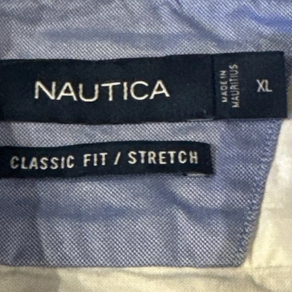 Nautica Mens Button Up Short-Sleeve Oxford Shirt Bright White XL Extra Large - Picture 5 of 5